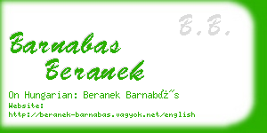 barnabas beranek business card